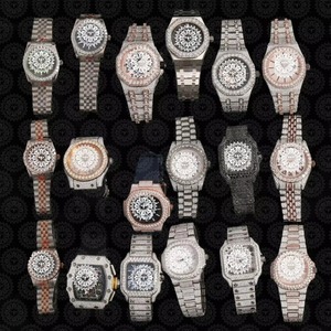 Montre diamantée la plus vendue avec mouvement de précision pour hommes et femmes, accessoires de mode quotidiens disponibles à prix abordable - Product Image 6