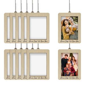 Cadre photo MDF vierge de sublimation premium, pendentif de voiture, ornement de conduite sécurisée simple face pour cadeau personnalisé et décoration de voiture - Product Image 1