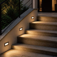 Lumière murale encastrée extérieure LED 6W IP65 étanche en aluminium avec diffuseur acrylique et garantie de 5 ans