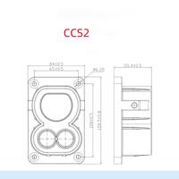 Prise factice CCS2, support de prise CCS2 pour la gestion des câbles
