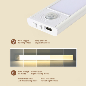 Hot bán ánh sáng ban đêm 40cm 800mAh có thể sạc lại cảm biến chuyển động LED ánh sáng bước ánh sáng với cảm biến chuyển động - Product Image 4