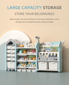 Organiseur pour bébé, étagères de rangement en plastique PE/PP, unités d'étagères multicouches avec boîte de rangement indépendante - Product Image 3