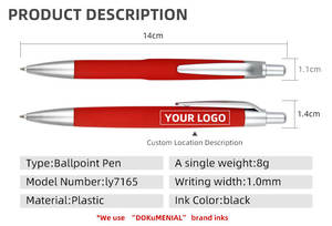 Pulpen Plastik Promosi Custom Logo BKS LY7165 Lebar Tulisan 1.0 mm Tersedia Berbagai Warna untuk Penggunaan Kantor/Sekolah/Hadiah - Product Image 6