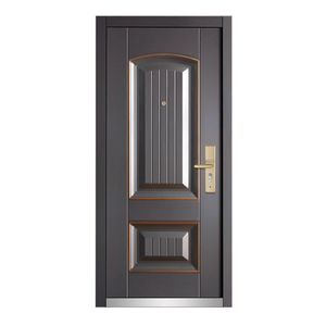 Puerta de entrada de Villa de lujo Puerta DE SEGURIDAD Pelo liso <span class=keywords><strong>del</strong></span> fabricante Puerta de salida moderna de acero inoxidable - Product Image 3