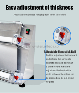 Electric Automatic 220V <b>Dough</b> <b>Roller</b> & Sheeter for Home Use Manual Type for Pizza Bread Cake in Hotels Retail & Food Shops - Product Image 3