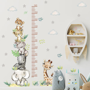 Tableau de hauteur d'autocollant d'animaux mignons de haute qualité pour les enfants autocollants muraux découpés à l'eau pour la décoration intérieure chambre d'enfants - Product Image 3