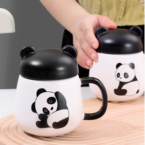 Mug à café en céramique minimaliste 3D Panda Chaton 530 ml, en stock usine, cadeau mignon en forme d'animal pour étudiants, compatible micro-ondes et lave-vaisselle - Product Image 2