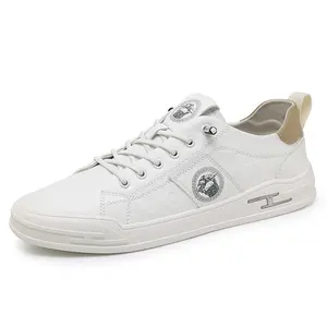 Zapatos blancos de moda para todas las estaciones Hombres Skateboard Custom Rubber ligero transpirable Sneaker Shoes