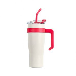 Insulated Car Ice Bully <b>Handle</b> <b>Travel</b> Tumbler 40oz <b>Mug</b> Lid Straw Anti-Slip OEM ODM Custom Color - Product Image 5