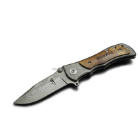 Couteaux de poche pliables texture damas, couteaux de poche personnalisés pour le camping en plein air, vente en gros,