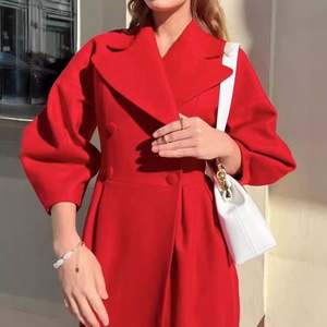 Automne et hiver nouvelle lanterne manches grand revers <span class=keywords><strong>Tweed</strong></span> veste Long manteau - Product Image 4