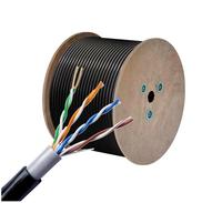 Catégorie 5e 6 Routeur d'ordinateur étanche extérieur Câble de surveillance à paire torsadée 305 mètres Communication de patch fini