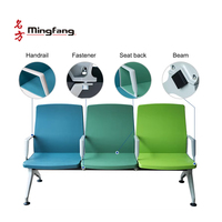 Silla de Espera de 3 Plazas, Ergonómica, de PU, para Áreas Públicas, para Aeropuerto, Hospital, Clínica, Estación de Tren, Banco, Directo de Fábrica, OEM, ODM
