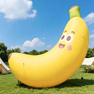 Mascota Inflable de Plátano y Fruta del Dragón con Impresión de Dibujos Animados, Ventilador Incorporado para Eventos al Aire Libre, Festivales y Decoraciones de Verano - Product Image 1