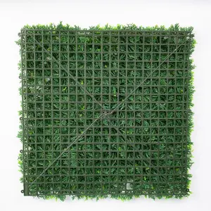 ZC 3D Anti-UV Décoration Intérieure Extérieure Panneau Jungle Verte Faux Mur D'herbe Plante Artificielle