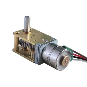 3V 5V Precious 10ミリメートルDiameter 18 Degree Step Angle Geared DC Stepper Motor With Metal Gearbox Horizontal Gear Reducer