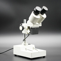 Microscopio Estéreo de Disección SCIEDU C-T2Bp con Cabezal Inclinado de 45 Grados, Iluminación Superior e Inversión de Imagen, Aumento de 40x
