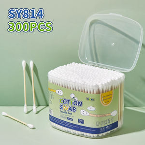 LMLTOP Vente en gros de cotons-tiges personnalisés de haute qualité en <span class=keywords><strong>coton</strong></span> biologique, double tête, écologiques, réutilisables, recyclables, avec bâtonnet en papier - Product Image 3