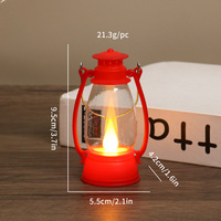 Mini lanterne en plastique, bougie LED sans flamme, lampe à vent, décoration de fête en plein air, lampe LED pour le camping, ornement de fête pour la maison