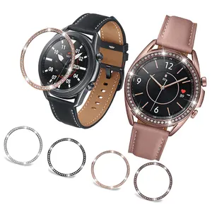 Qiman Galaxy Watch 3แหวนโลหะทรงกรอบสำหรับ Samsung Galaxy Watch 3ขนาด41มม. อุปกรณ์เสริมแหวนตัวเรือน