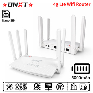 เราเตอร์ DNXT Wi-fi WiFi 6 300Mbps Cat4 4g รองรับซิม 1WAN/3LAN  เราเตอร์ Wifi 6 แบตเตอรี่ 5000mAh  รองรับ AP VPN ซิมการ์ด สำหรับใช้งานในบ้าน - Product Image 1