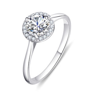 925 plata esterlina compromiso pera corte brillante rodio plateado anillo VVS D Color HPHT CVD laboratorio cultivado diamante anillo joyería Mujer - Product Image 4