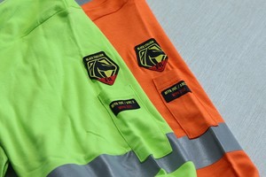 Camiseta de Manga Larga de Algodón FR NFPA2112, Color Lima Sólido, con Cinta Reflectante Bordada, Diseño Formal - Product Image 4