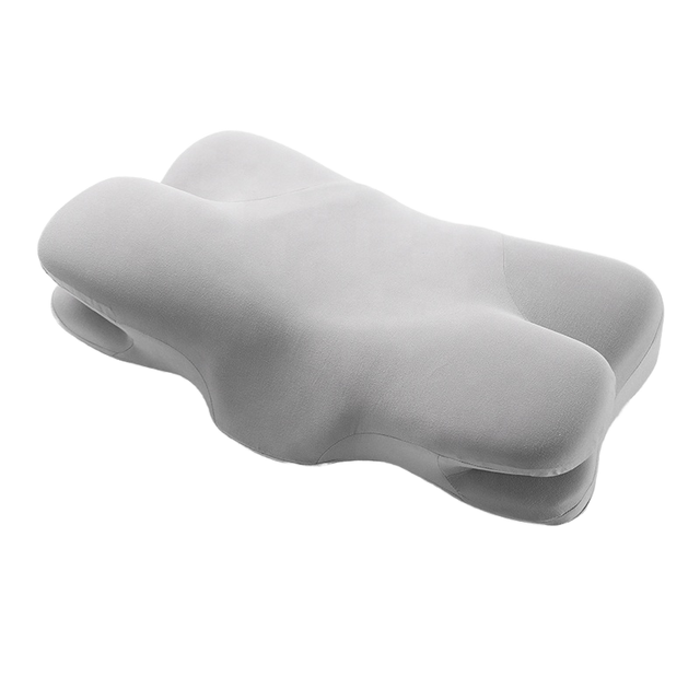 Ergonomic Adjustable Memory Cotton Neck Traction Pillow Camping Use with Comfortable Fill