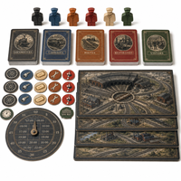 Jeu de société de stratégie sur le thème du rail industriel personnalisé pour les musées, le tourisme et l'éducation, en papier texturé lin