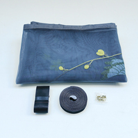 Rideau de porte magnétique en maille Emery au design moderne avec broderie anti-insectes, installation facile