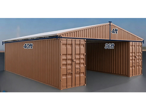 UV Resistant Fireproof Container Roof Custom Design Outdoor Warehouse Container Top Color steel <b>tile</b> container roof factory - Product Image 5