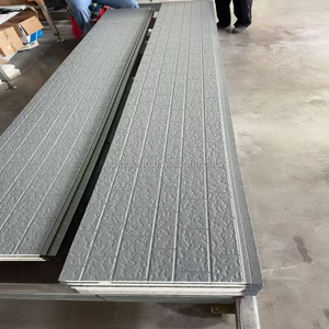 Matériaux de construction, bardage métallique, panneaux sandwich en PU avec une largeur de 500 mm pour la décoration extérieure et l'isolation des maisons préfabriquées - Product Image 1