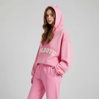Sweat-shirts Streetwear Automne pour Femme, Personnalisés, à Capuche, Coupe Ample, Tricotés Unis, Respirants, Anti-boulochage, avec Impression en Mousse, Marque