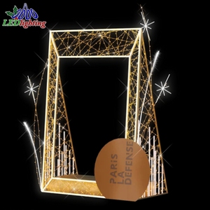 Tùy Chỉnh Khách Sạn Vườn Công Viên Trung Tâm Mua Sắm Ngoài Trời Giáng Sinh Khung Ảnh Motif Đèn Cho Thương Mại Trang Trí - Product Image 3