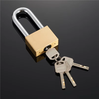 Cadenas en laiton avec cylindre à palette, anse en acier trempé étanche, antivol, à clé, pour porte, portail et extérieur