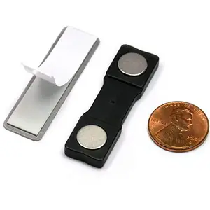 Bon prix en vrac forme personnalisée badge nominatif bouton magnétique en plastique