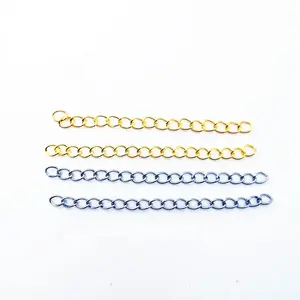 I produttori del Commercio All'ingrosso Su Ordinazione di Perline Fai Da Te 4-7cm di Lunghezza Oro Bianco K Collana di Colore Coda di Accessori Dei Monili A Catena