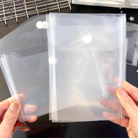 Enveloppe en plastique PP transparente avec impression UV personnalisée, pochette transparente réutilisable, emballage cadeau, enveloppe à rabat avec fermeture à bouton