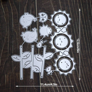 Girasoles y mariquitas troqueles de corte de Metal molde decoración de álbum de recortes grabado decoración de álbum de fotos fabricación de tarjetas troquelado de pollito - Product Image 3