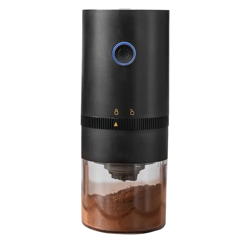 Portable Mini Cordless Coffee Bean Grinder USB Rechargeable Electric Stainless Steel and Plastic for Home Use