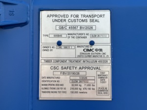 Contenedor Seco High Cube 40HQ Nuevo, Caja de Envío Estándar 45G1 con Certificación CSC para Transporte Marítimo Global - Product Image 6