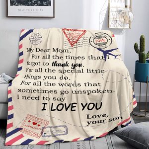 Coperta in pile per mia figlia figlio moglie trapunte stampate con lettere busta per posta aerea coperta positiva incoraggia e ama i regali - Product Image 5