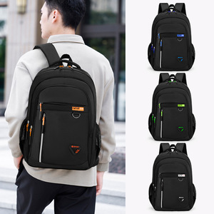 Men's <b>Backpack</b> <b>Large</b> Capacity 14 Inch Laptop Bag School Travel Outdoor Casual Splash Proof Black Orange Green Blue - Product Image 1