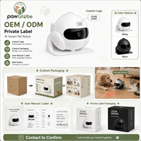 Robot de compagnie IA avec caméra HD, interaction vocale, jouet laser, évitement automatique d'obstacles et auto-recharge pour chats et chiens