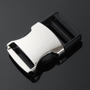 Hebilla de Aleación Plateada y Negra de 32 mm de Diámetro Interior, Accesorio Duradero para Bolsos, para Ajustar Cinturones de Mochila - Product Image 2