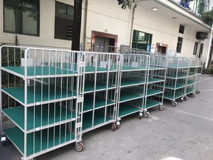 Chariot à cage industriel pliable double face Conteneur à quatre roues personnalisable OEM Support 500kg Treillis métallique Chariot logistique - Product Image 6