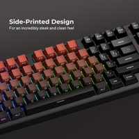 Clavier mécanique XVX série dégradé rouge 136 touches profil OEM imprimé latéralement (7 couleurs) PBT PC Double-Shot