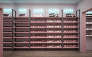Custom Cosmetic Store Display Cabinet Wooden Makeup Display Stand MDF Skincare Display <b>Shelves</b> - Product Image 6