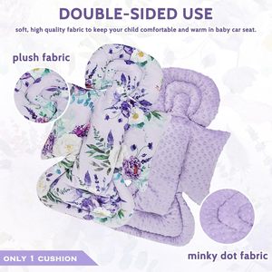 Bantal Kursi Mobil Bayi yang Nyaman, Bantalan Kursi Mobil Bayi Baru Lahir, Bantalan Bayi yang Dapat Dibalik dengan Penyangga dan Penutup Tali - Product Image 3
