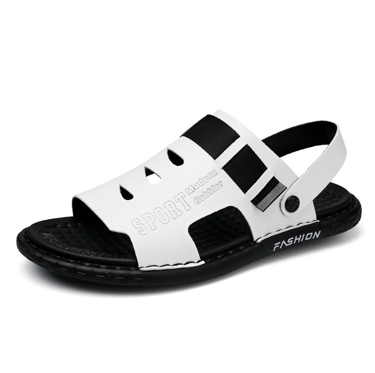 Мужские Пляжные шлепанцы, кожаные сандалии, новый дизайн лета 2020, мужские сандалии